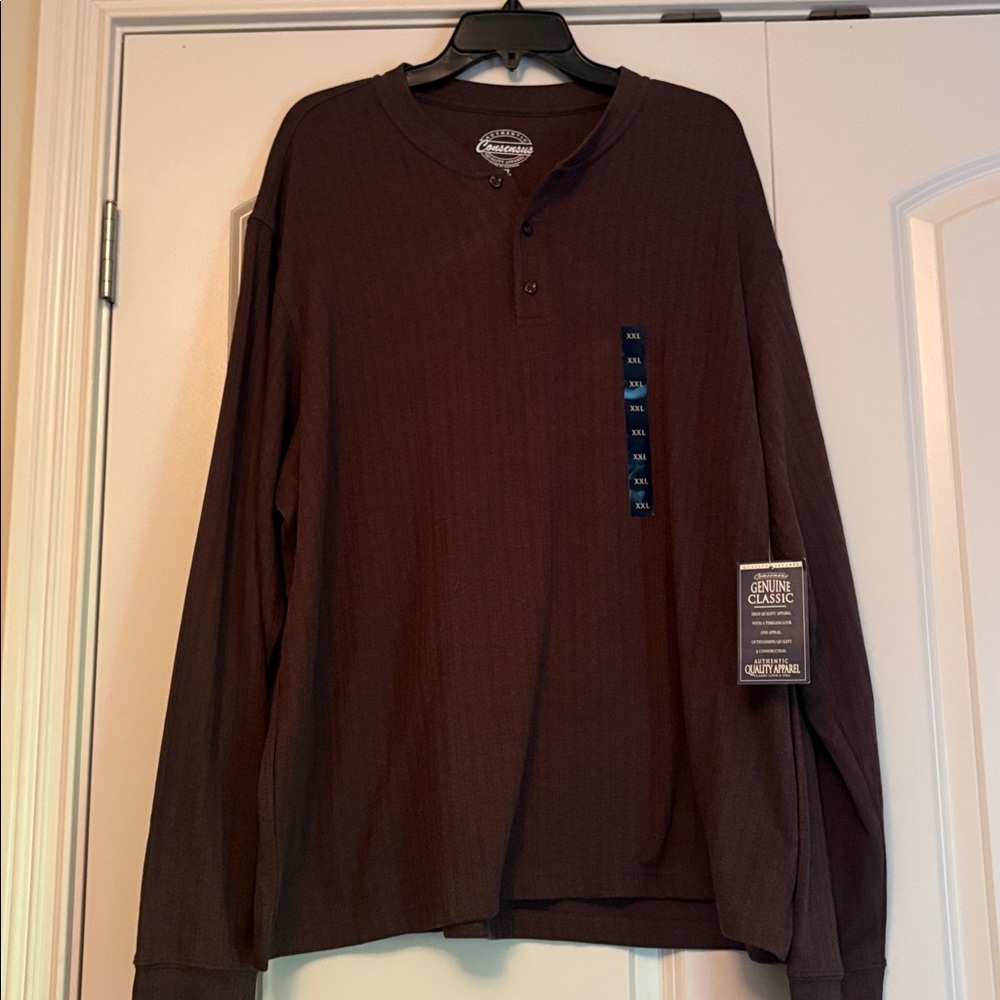 Genuine Classic NWT Men's Brown Casual Button Down Shirt